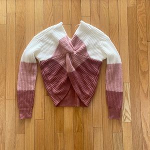 Multicolor Knotted Sweater